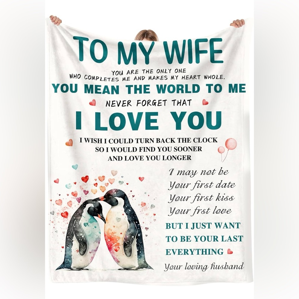 Penguin Themed Love Blanket